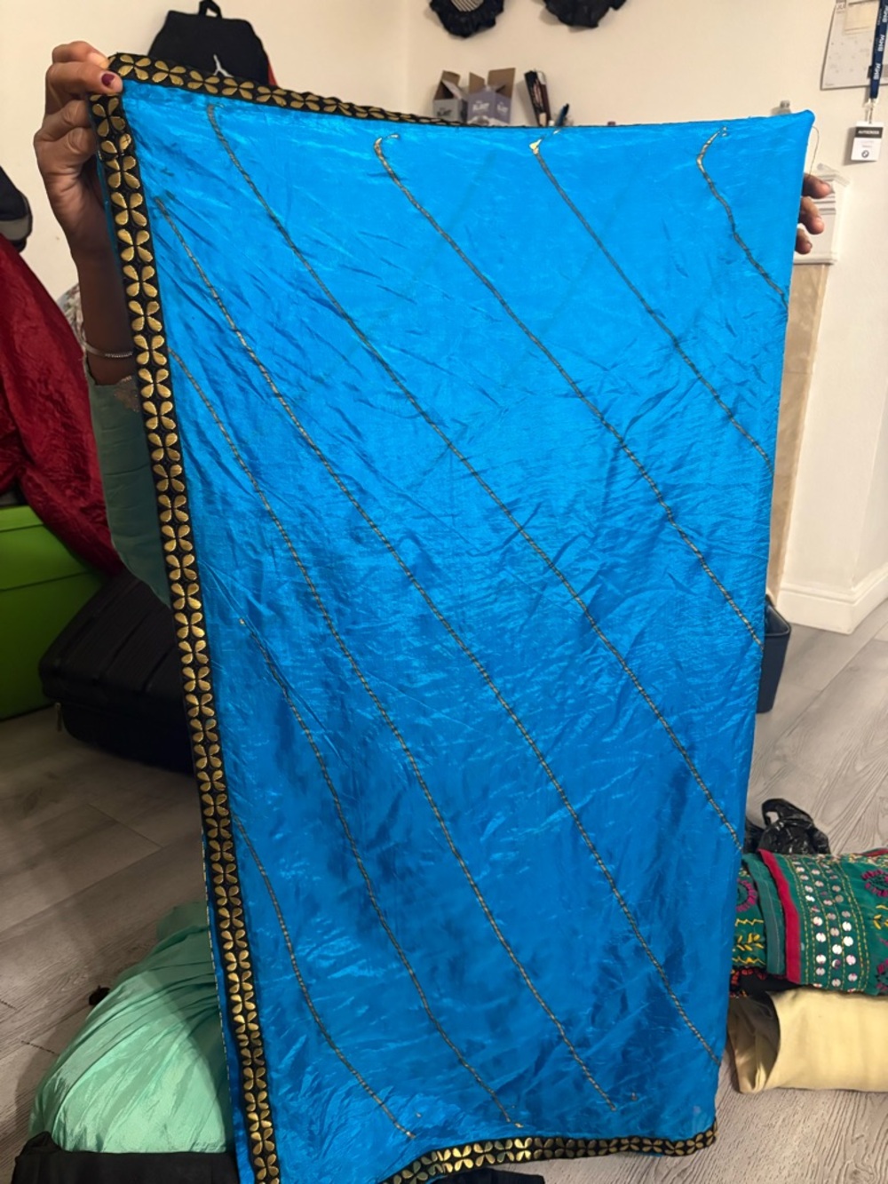 Vibrant Blue Embellished Punjabi shalwar suit